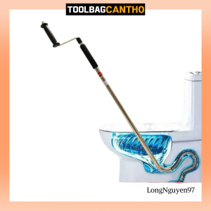 Cây thông bồn cầu nghẹt bằng tay quay, dụng cụ thông cầu