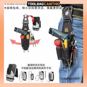 Túi đeo máy bắn vít gập Nakioo kèm bát đeo