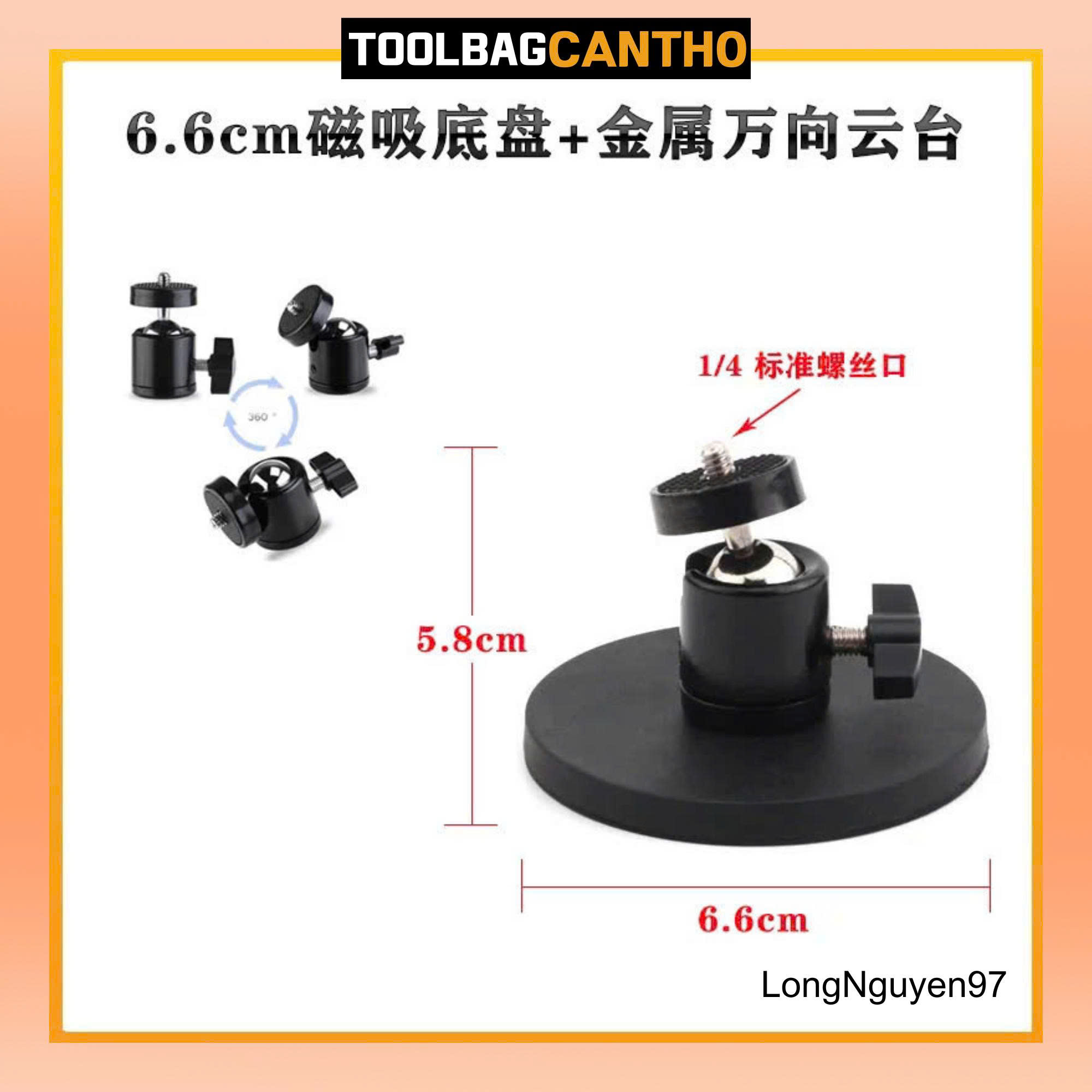 Đế nam châm gắn dụng cụ, đồ nghề - Ảnh 2